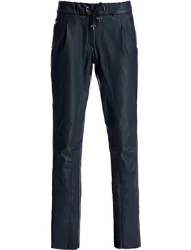 Pantalón de piel de mujer con cintura ajustable - Maximilian - FashionsVida