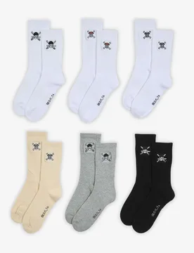 Chaussettes X6 Crew blanc/beige 39/42 - one piece - FashionsVida