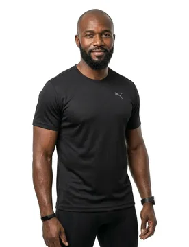 Graphics Running Faster Short Sleeve T-shirt Black / Q3 & Q4 2XL Men - Puma - FashionsVida