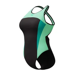 Maillot De Bain High Neck Splice Cross Back