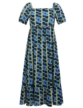Womens/ladies Orla Kiely Giant Flower Summer Midi Dress (Blue) Cotton - Size 16 Uk - Regatta - FashionsVida