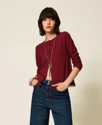 Cardigan en maille avec franges