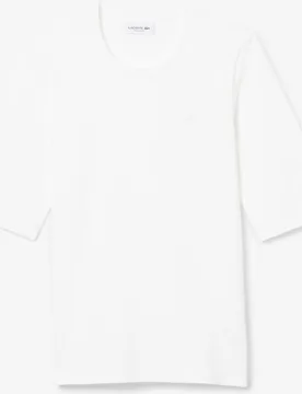 Camiseta de mujer de manga francesa de algodón suave - Lacoste - FashionsVida