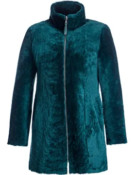 Abrigo de pelo de mujer reversible de cordero con cremallera - Maximilian - FashionsVida