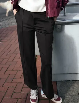 Street One Wide Leg Twill Hose female Schwarz - Street One Studio - FashionsVida