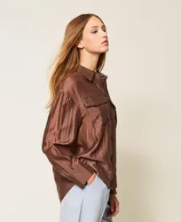 Chemise en voile avec poches