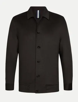 Indoor Jacke mit Umlegekragen Braun M - Profuomo - FashionsVida
