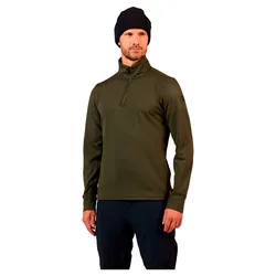 Sweat à Demi-zip Mid Layer Stretch Olive Shadow M