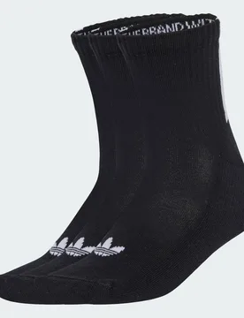 Calze Quarter 3 Back Stripes (3 paia) 46-48 Black / Black / Black - Adidas - FashionsVida