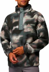 Polaire imprimée demi-pressionnée - Helvetia II Printed Half Snap Fleece Sedona Sage Dyeflow - Taille M - Gris