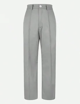 Pantalones de mujer Jisfaneya (sin cinturón) de unicolor con bolsillos laterales y cremalleras - Elegantes y casuales para la oficina y el transporte - Shein - FashionsVida