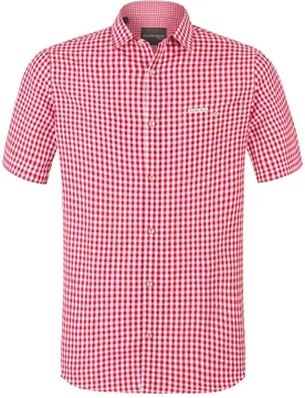 Trachtenhemd Renko3 (rot, Gr. 3XL) von Classics für Herren, Oberteile, 55% Baumwolle, 45% Polyester - Stockerpoint - FashionsVida