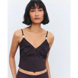 Top de mujer de tirantes con jaretas