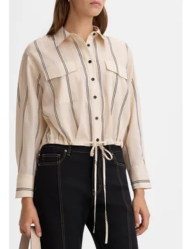 Camisa de mujer crop rayas - Simorra - FashionsVida