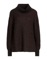 Rollkragenpullover Damen Dunkelbraun S Damen