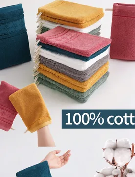 Piezas/8 piezas Guantes de baño colgantes, 16 x 23 cm/490 g/m², de tela de rizo, absorbentes y suaves, adecuados para el baño, desmaquillaje, reuti - Shein - FashionsVida