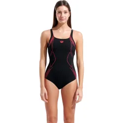 Bañador de mujer con sujetador Performance con espalda swim pro Graphic