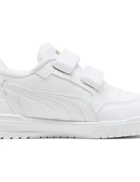 Sneaker Shuffle Downtown Lo V White / White / Gold EU 27 - Puma - FashionsVida