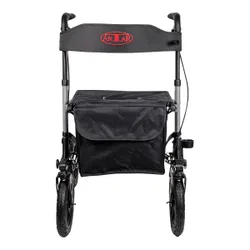 Outdoor-Rollator mit Luftbereifung - AT51036 schwarz silber