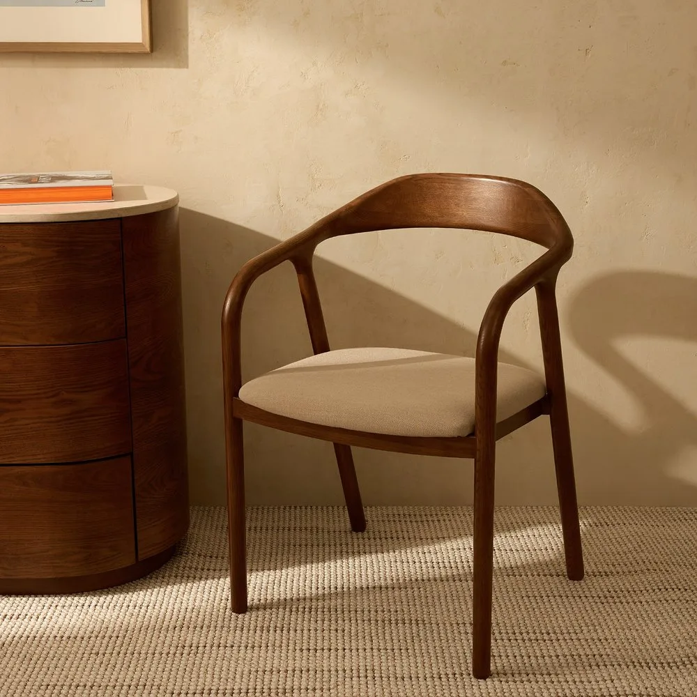 Silla de madera de roble y tapizada Malmo - El Corte Inglés - Room - FashionsVida