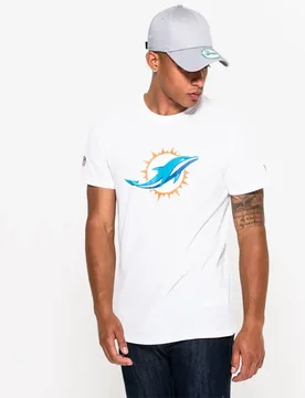 T-shirt à Manches Courtes Nfl Regular Miami Dolphins White XL - New era - FashionsVida