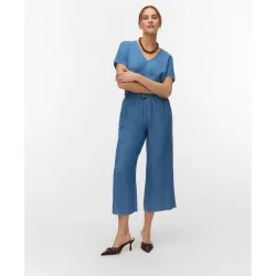 Pantalón culotte de mujer con cinturón a juego