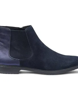 Women's Wide Fit 'Tenby' Chelsea Boots in Navy Size: 8 - Navy - Size: 8 - Hotter - FashionsVida