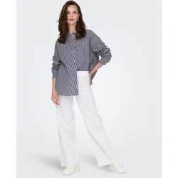 Pantalón largo de mujer con cierre de botón