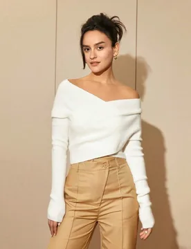 Jersey de manga larga con hombros descubiertos para mujer, top sexy con espalda descubierta, para primavera/verano M - Shein - FashionsVida