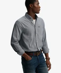 Superdry Herren Preppy Poplin Langarmhemd Navy - Größe: Xxl