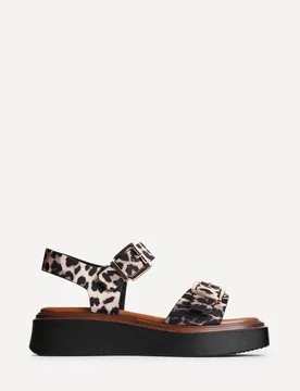 Women's Archive Leopard Flatform Sandals in Yellow Size: 8-Standard Fit - Yellow - Size: 8-Standard Fit - Linzi - FashionsVida