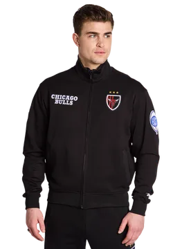 Chigago Bulls Ultras Men Track Tops - Black - Size M - Cotton Fleece - Black - Size: Medium - Pro Standard - FashionsVida