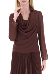 Blusa con drappeggio TERRACOTTA 44