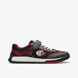 Boys Cicastarflexy Black/red Trainers - Size Uk 3 Infant