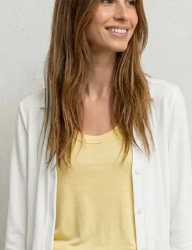 Leichte Langarm Jacke in Leinen-Optik female Weiß - Street One - FashionsVida