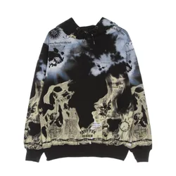 Felpa Leggera Cappuccio Uomo Clouds & Flames Hoodie Black/multi