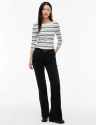 Cody Striped Pure Cotton Jersey T-Shirt Ecru Mix female