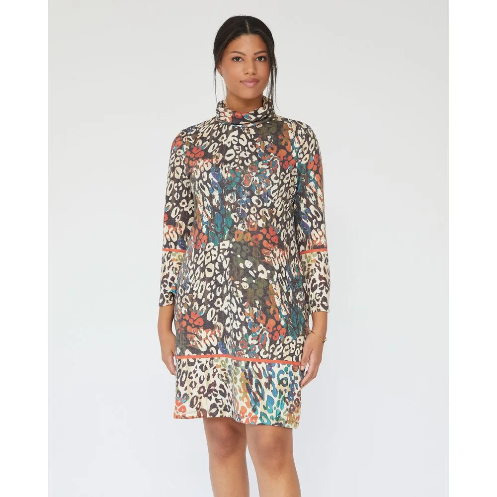 Vestido corto animal print - October - FashionsVida