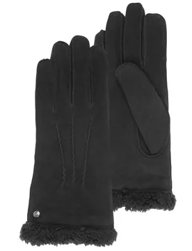 Gants cuir velours fourrés Noir noir 6.5 - Isotoner - FashionsVida