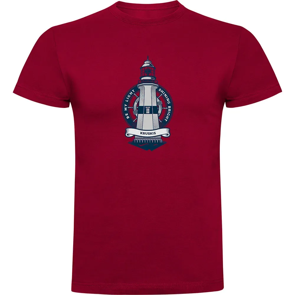Lighthouse Short Sleeve T-shirt Dark Red L Men - Kruskis - FashionsVida