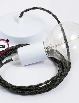 Cables Suspension Luminaire Tn03 50 Cm Anthracite / White One Size - Creative - FashionsVida