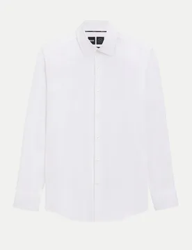 Black Slim-Fit Hemd Hank Weiß 41 - BOSS - FashionsVida