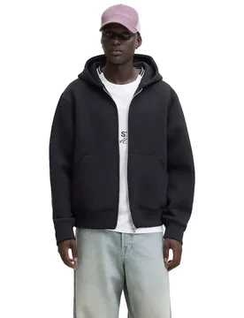 Sweat-shirt à Zip Cover Scuba Black 2XL Homme - Jack & jones - FashionsVida