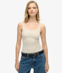 Superdry Damen Athletic Essentials Cami Top Hellgrau - Größe: 40