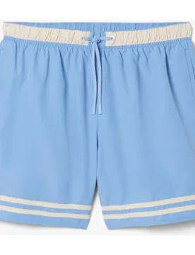 Bañadores Monocromáticos con Contraste de Longitud Media y Acento - Lacoste - FashionsVida