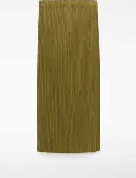 Falda midi de corte recto y cinturilla elástica - Adolfo Dominguez - FashionsVida