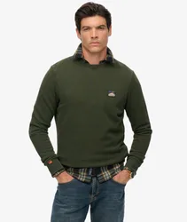 Superdry Herren Great Outdoors Sweatshirt mit Stickerei Green - Größe: S