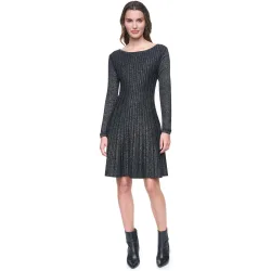 DKNY - Vestido de punto brillante