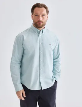 Camisa de hombre de manga larga lisa tipo Oxford tallas grandes - Tommy Hilfiger - FashionsVida