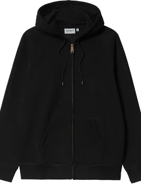 Sweat zippé confortable - Hooded Chase Jacket Sweat Black Gold en Coton - Taille L - Noir - Carhartt WIP - FashionsVida